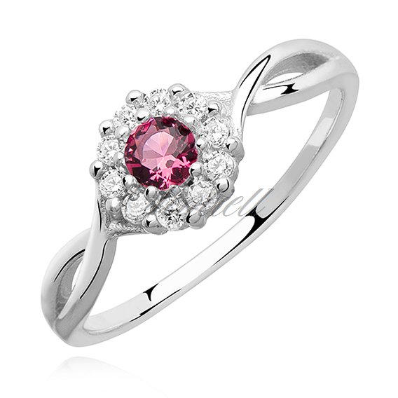 Silver (925) ring with ruby zirconia