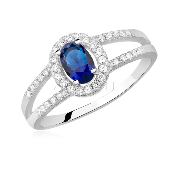 Silver (925) ring with sapphire zirconia