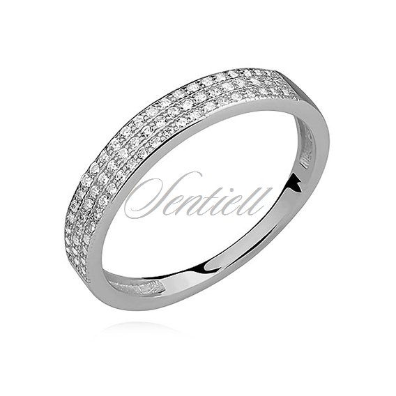 Silver (925) ring with white zirconia