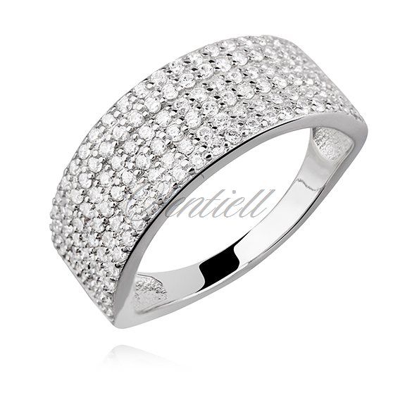 Silver (925) ring with white zirconia