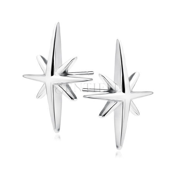 Silver (925) star earrings