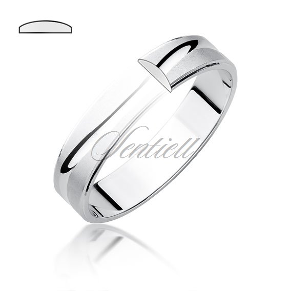 Silver (925) wedding ring, satin wave