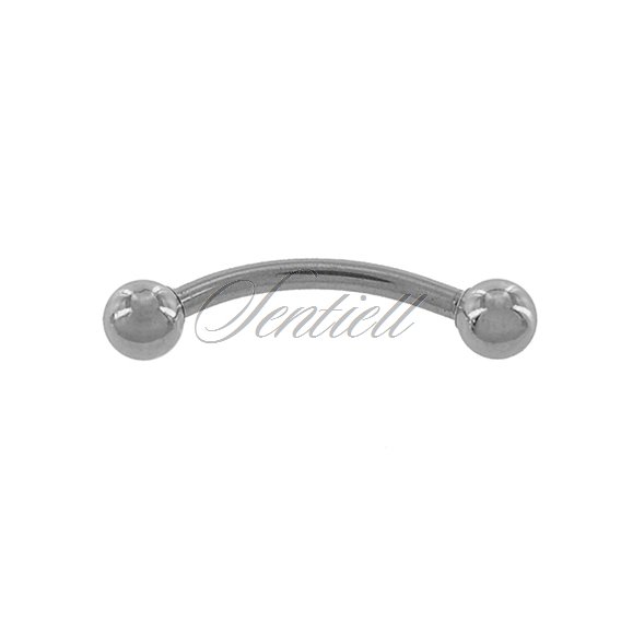 Stainless steel (316L) banana piercing for eyebrow - balls