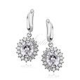 Silver (925) Earrings white zirconia