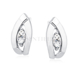 Silver (925) Earrings white zirconia