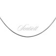Silver (925) chain 8 sides snake  Ø 015  - rhodium plated