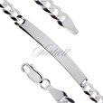 Silver (925) chain bracelet - curb ID extra flat Ø 140