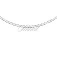 Silver (925) diamond-cut chain - curb extra flat Ø 060