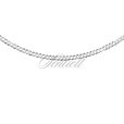 Silver (925) diamond-cut chain - curb extra flat Ø 060 rhodium-plated