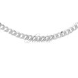 Silver (925) diamond-cut chain - curb extra flat Ø 120 rhodium-plated