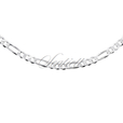 Silver (925) diamond-cut chain - figaro extra flat Ø 0120