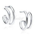 Silver (925) double hoop earrings