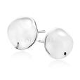 Silver (925) earrings - bended round plate