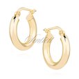 Silver (925) earrings hoops - highly polished, gold-plated