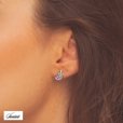 Silver (925) elegant earrings with light pink zirconia