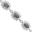 Silver (925) fashionable bracelet black zirconia