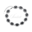 Silver (925) fashionable bracelet black zirconia