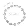 Silver (925) fashionable bracelet white zirconia