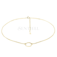 Silver (925) gold-plated choker necklace with circle