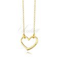 Silver (925) gold-plated choker necklace with heart