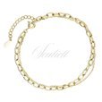 Silver (925) gold-plated double chain bracelet