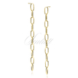 Silver (925) gold-plated earrings - chain links
