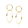 Silver (925) gold-plated earrings - circles