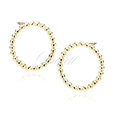 Silver (925) gold-plated earrings - circles of balls