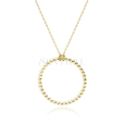 Silver (925) gold-plated necklace - circle of balls