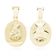 Silver (925) gold-plated pendant - Jesus Christ / Scapular Mary
