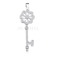 Silver (925) key pendant with zirconia