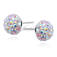 Silver (925) multicolor earrings half balls