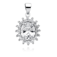 Silver (925) pendant white zirconia