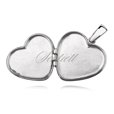 Silver (925) polished pendant - heart shaped locket