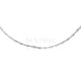 Silver (925) rhodium-plated chain singapur Ø 027