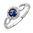 Silver (925) ring with sapphire zirconia