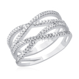 Silver (925) ring with white zirconia