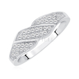 Silver (925) ring with white zirconia