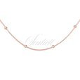 Silver (925) rose gold-plated choker necklace with balls