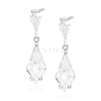 Silver (925) stylish, bridal earrings with zirconia