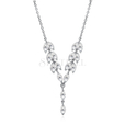 Silver (925) stylish, bridal necklace with zirconia.