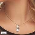 Silver pendant (925) elegant high polished and satin